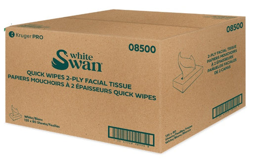 08500 White Swan 2-Ply Quick-Wipes