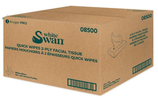 08500 White Swan 2-Ply Quick-Wipes