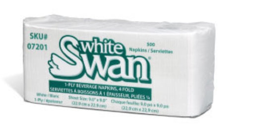 White Swan Beverage Napkin