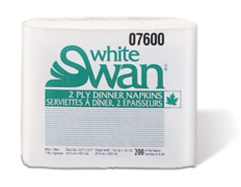 White Swan Dinner Napkins - 2 Ply