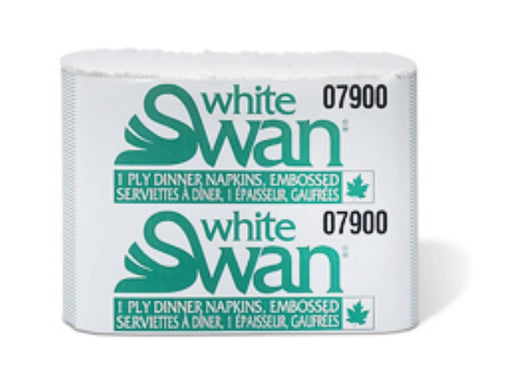 White Swan Dinner Napkins - 1 Ply