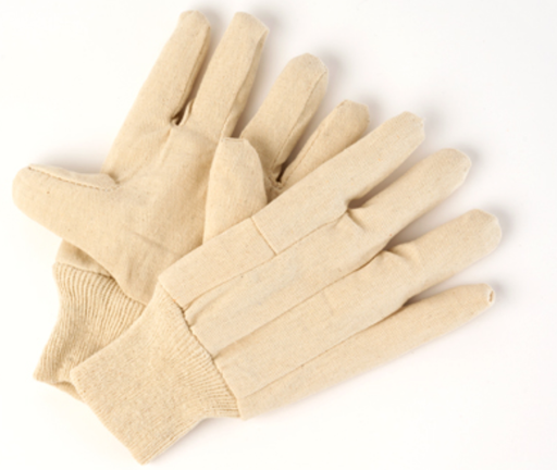 Men's Cotton Canvas Gloves 8 oz. with Knit Wrist - 12 Pairs/Pack
