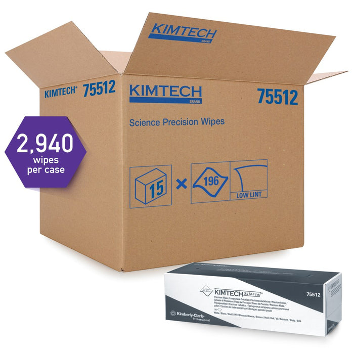 Kimtech Science Precision Tissue Wipers - 15 Boxes X 196 Wipes