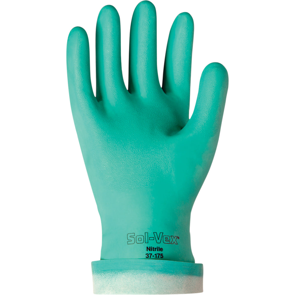 Ansell AlphaTech Solvex Nitrile Flock-Lined Gloves 37-175 - 12 Pairs/Pack