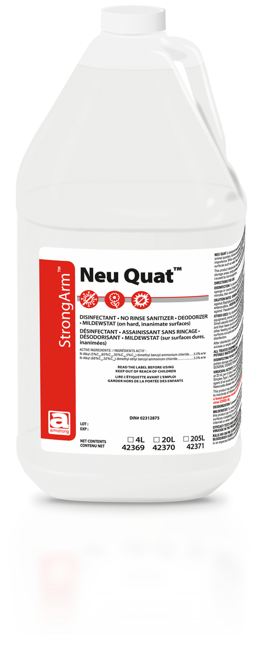 Neu Quat Disinfectant/No Rinse Sanitizer - Health Canada Covid Disinfectant Approved