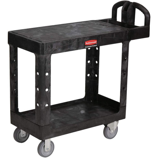 Rubbermaid Small Heavy Duty Utility Cart with Ergo Handles - Flat Top