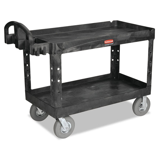 Rubbermaid Large Heavy Duty Utility Cart with Ergo Handles Black