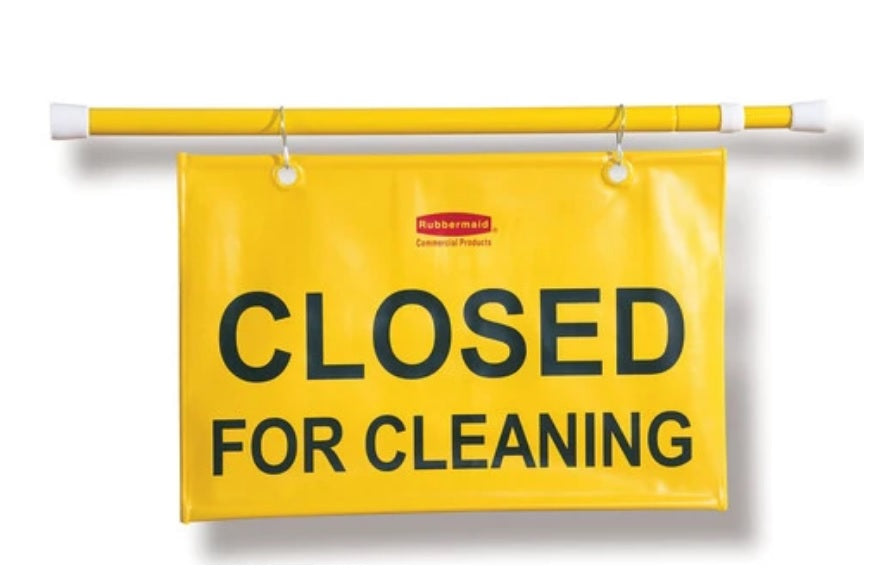 Rubbermaid "Closed for Cleaning" Hanging Doorway Sign