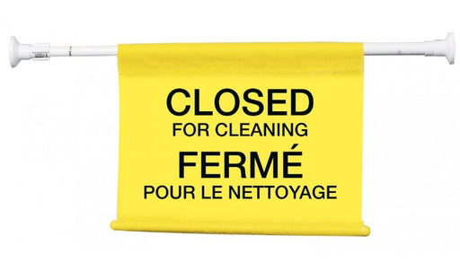 Bilingual "Closed for Cleaning" Doorway Sign