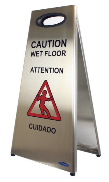 Frost Stainless Steel Wet Floor Sign - SPECIAL ORDER***
