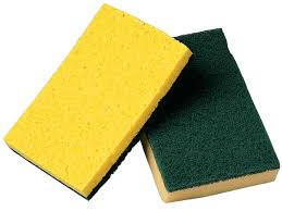 Heavy Duty Cellulose Green/Yellow Scour Sponge