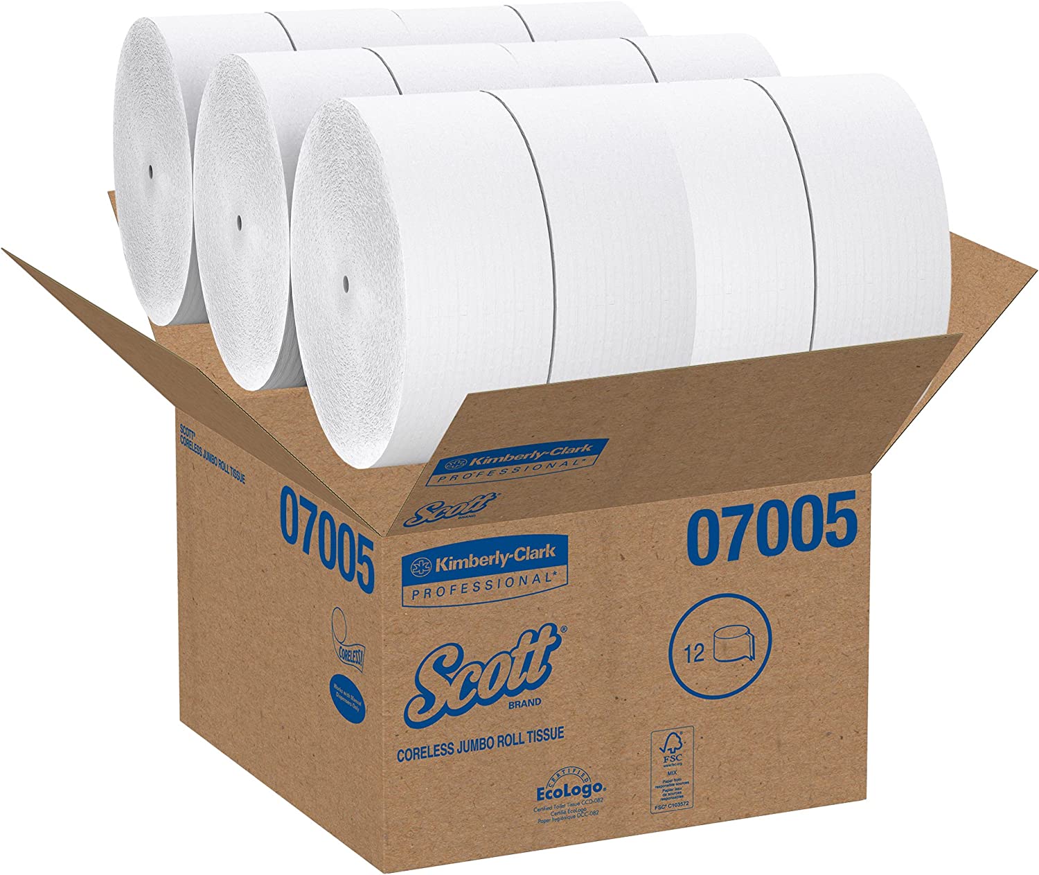 Kimberly Clark Scott Essential Coreless Jumbo Roll Toilet Paper - 07005