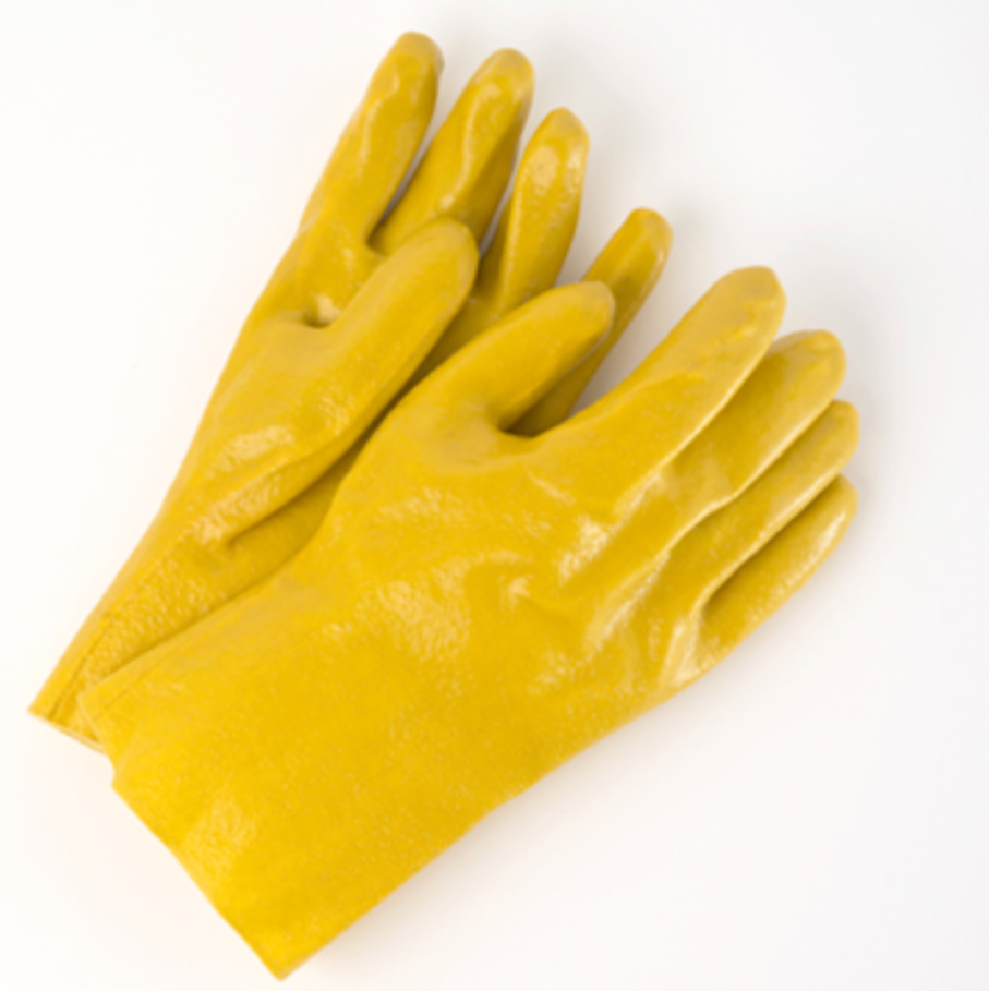 Yellow PVC Gloves - 12 Pairs/Pack